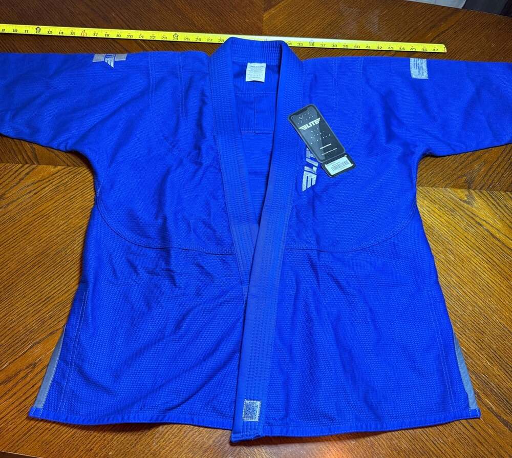 Elite Sports BJJ Gi Jacket Blue Pearl Weave